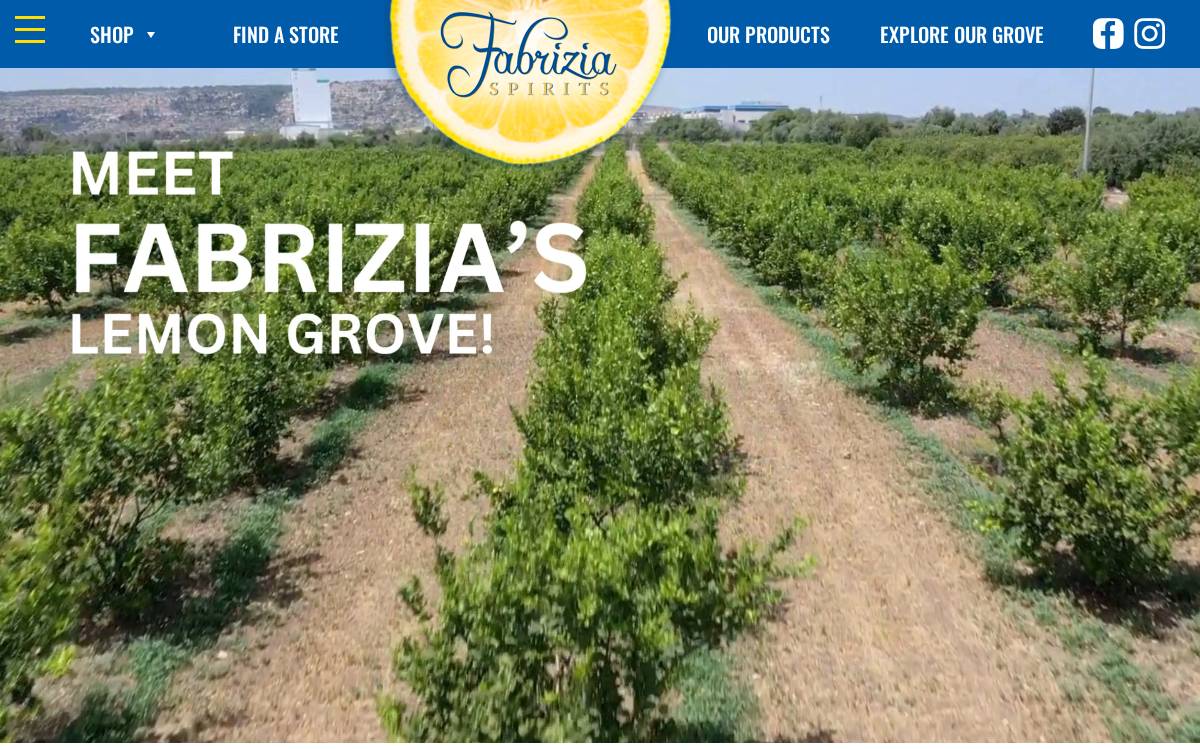 Fabrizia Spirits website preview