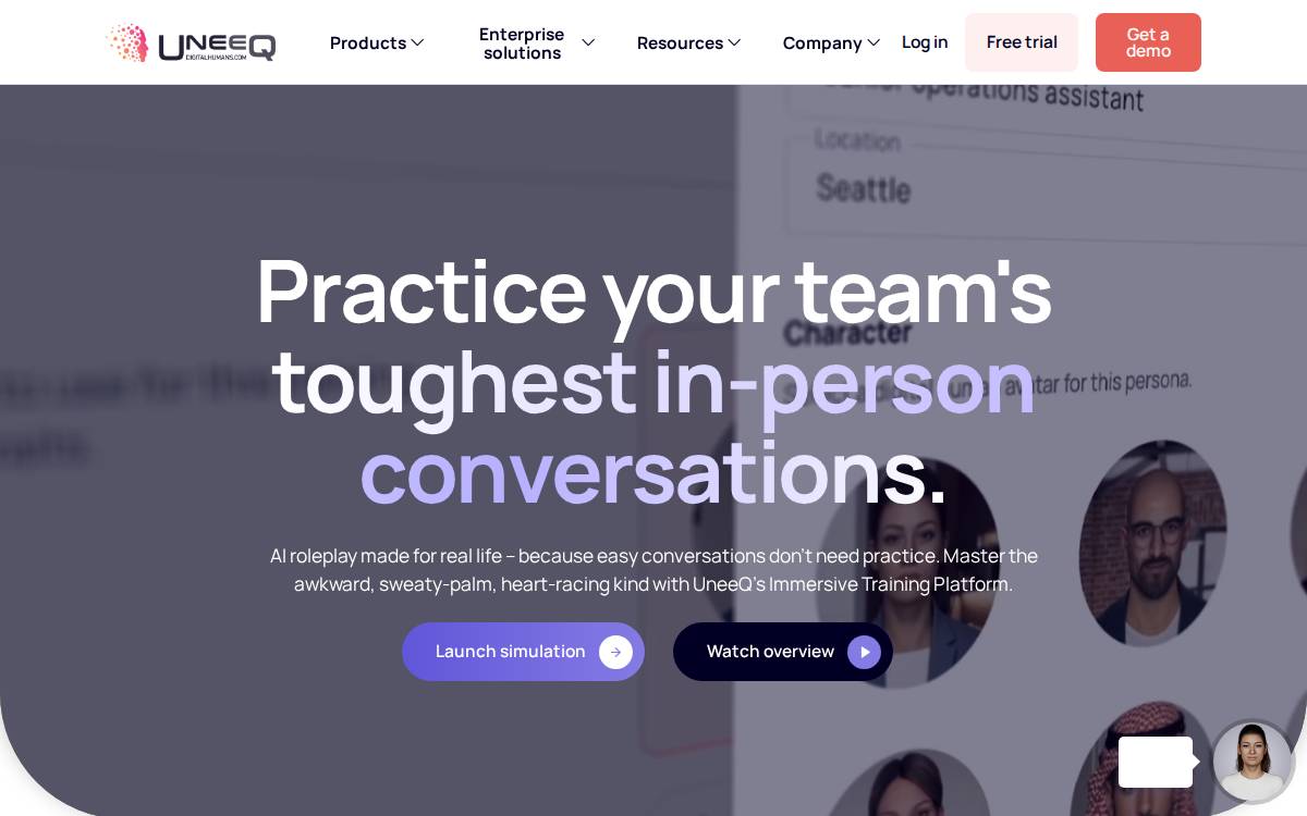 Faceme website preview