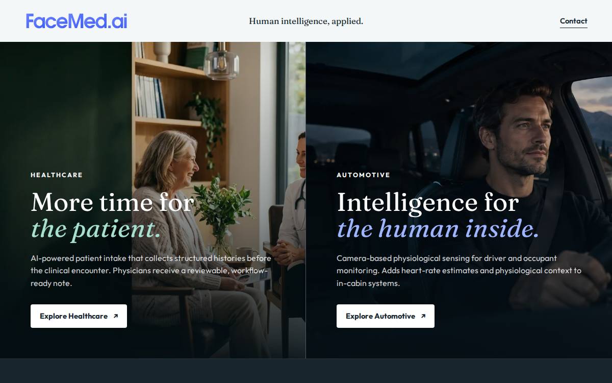 Facemed website preview