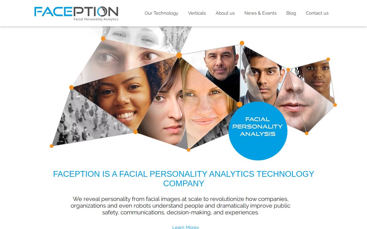 Faception website preview