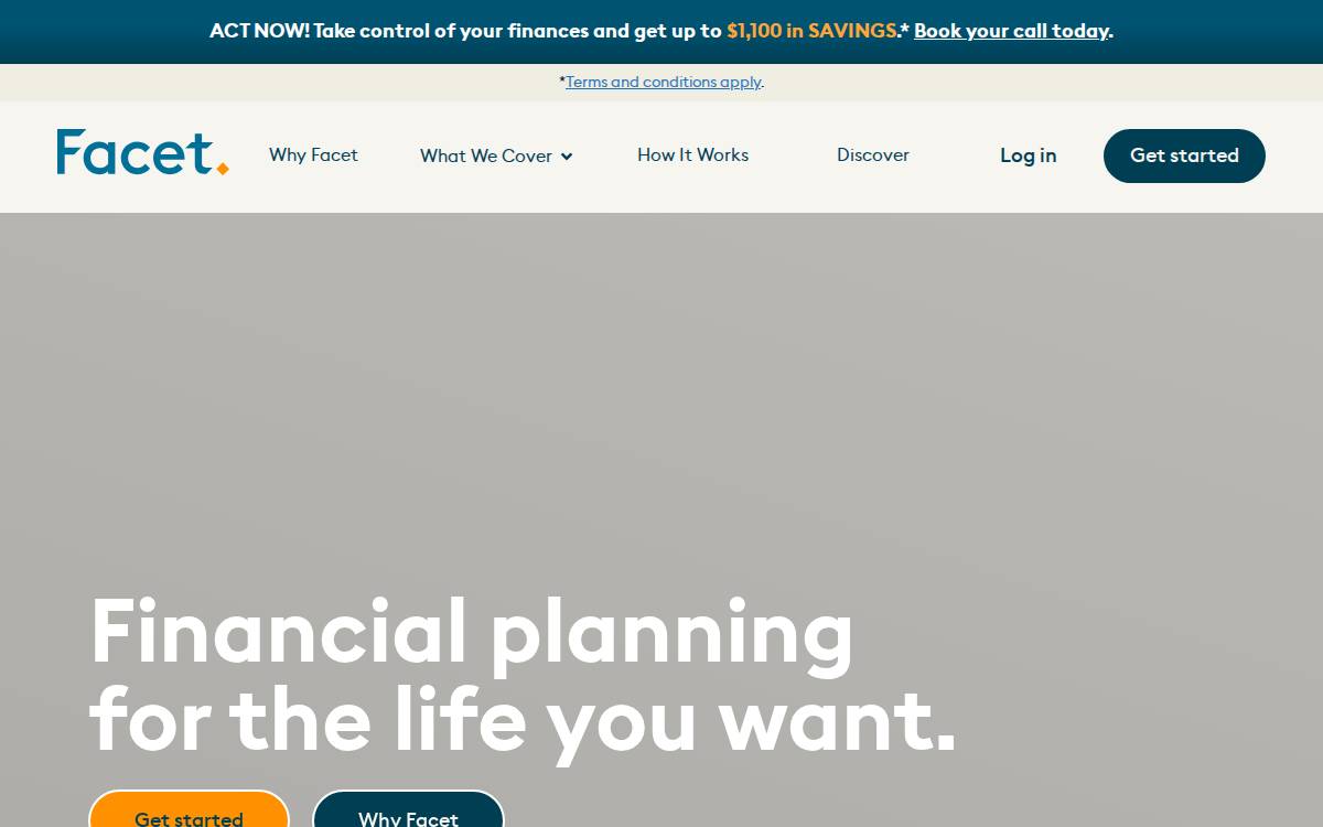 Facet website preview