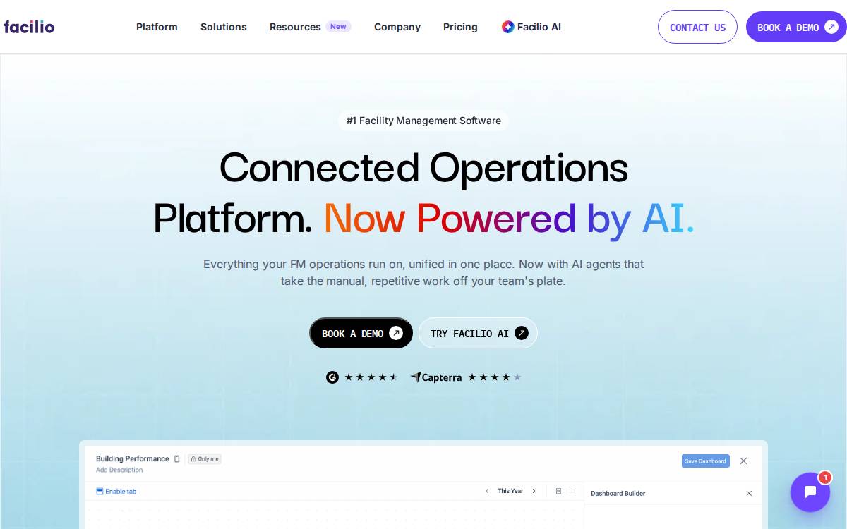 Facilio website preview