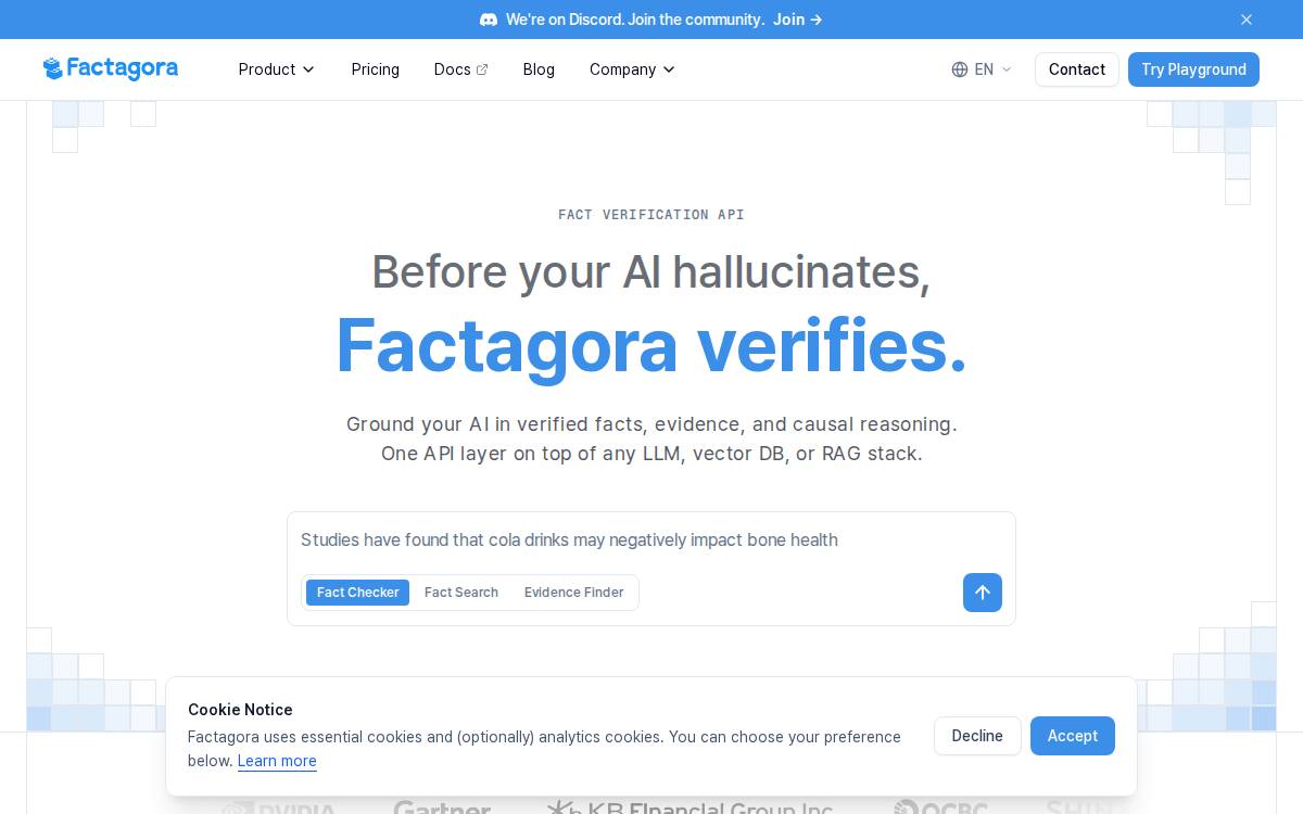 Factagora website preview