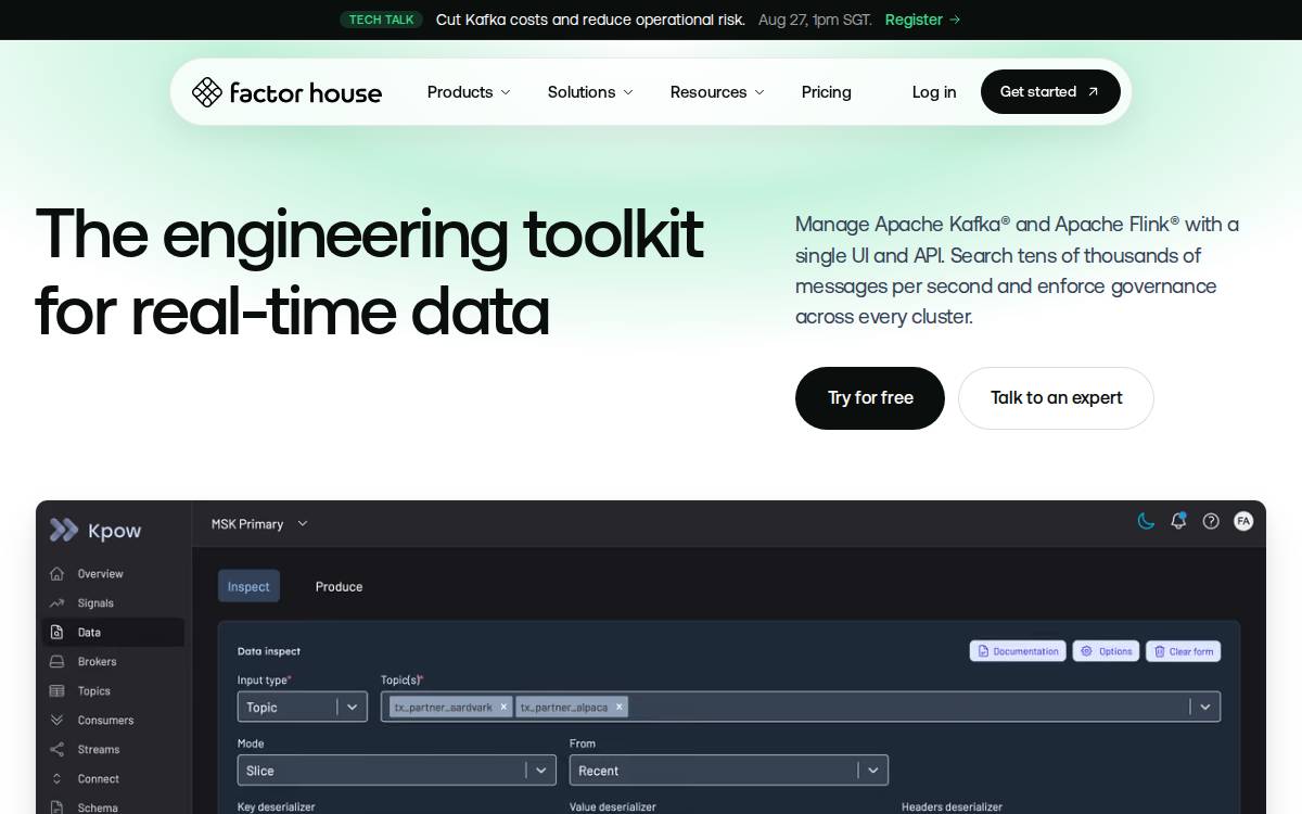 Factor House website preview