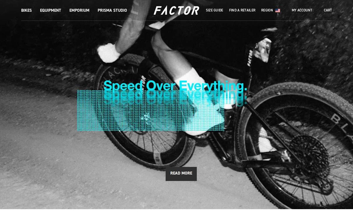 Factorbikes website preview