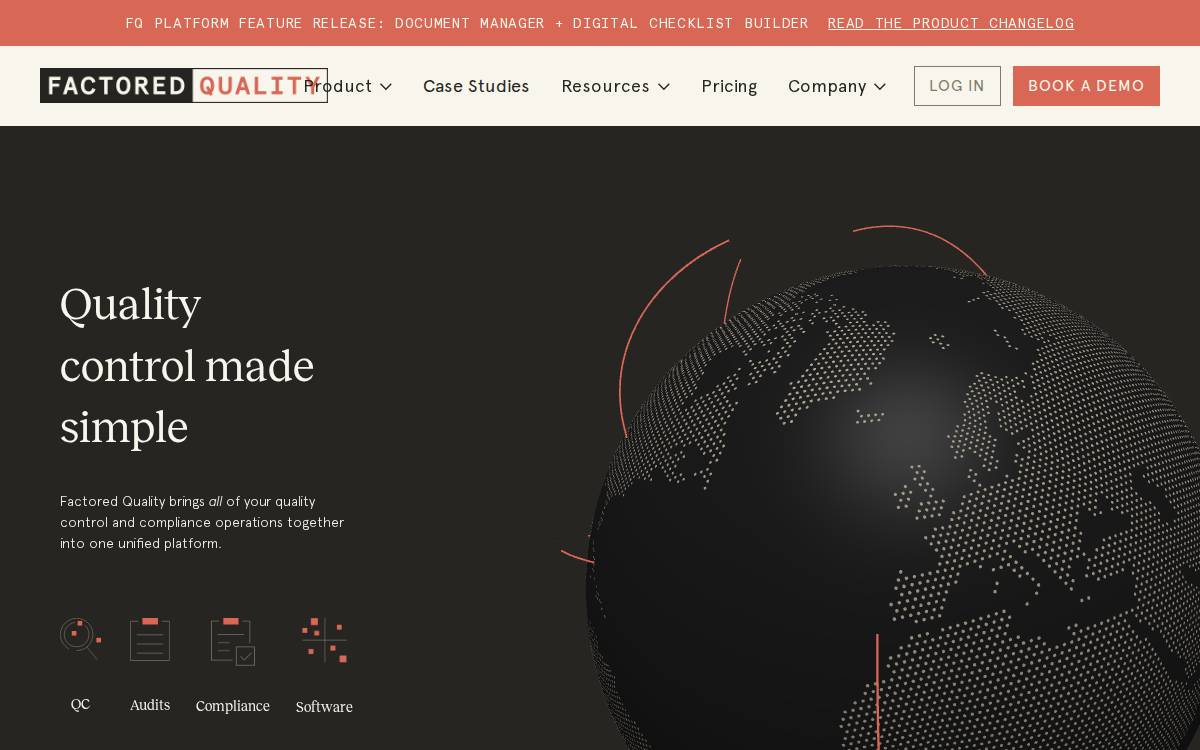 Factored Quality website preview