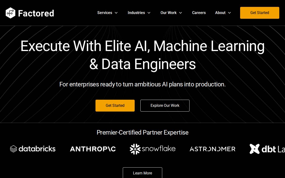 Factored website preview