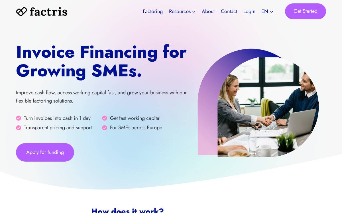 Factris website preview