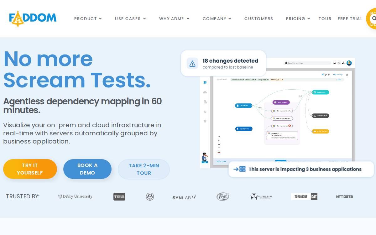 Faddom website preview