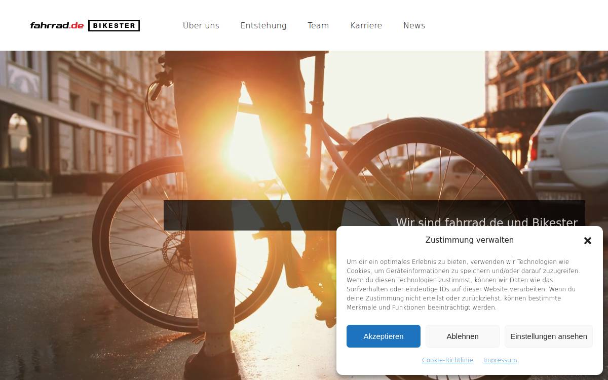 fahrrad.de Bikester GmbH website preview