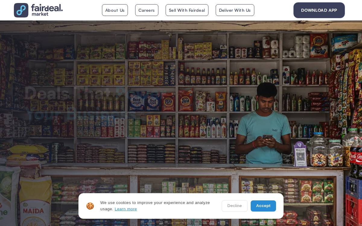 Fairdeal Market website preview