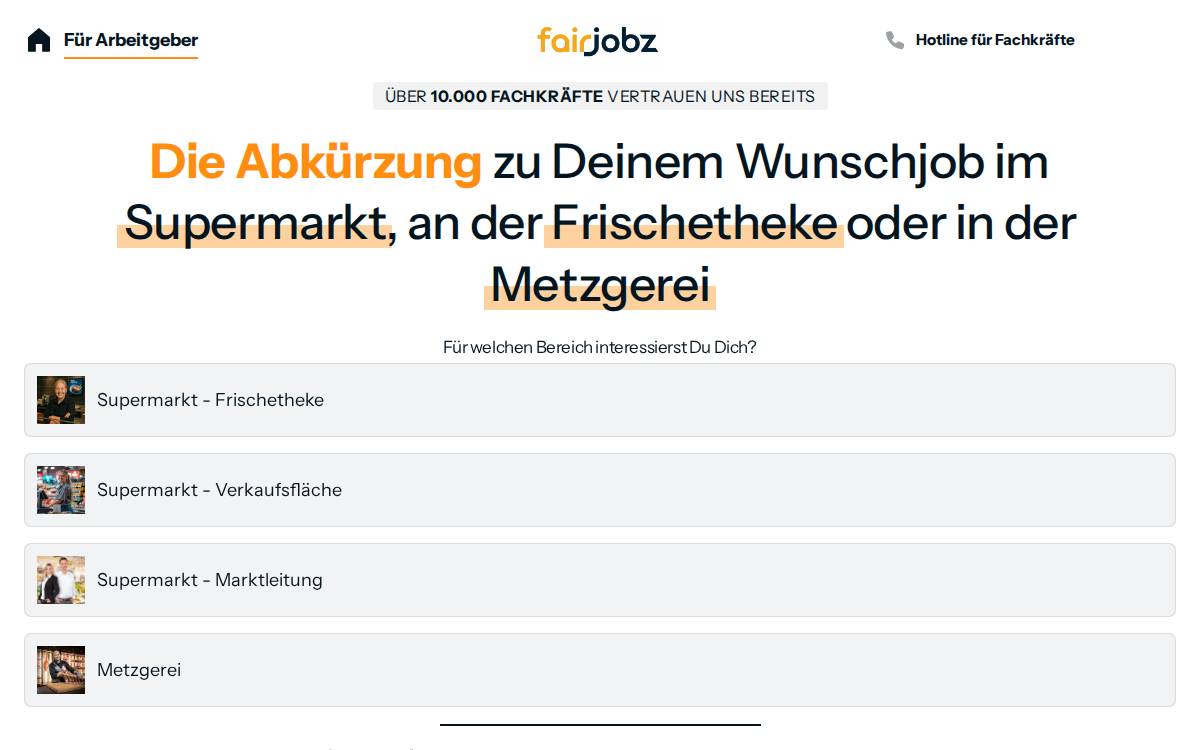 fairjobz website preview