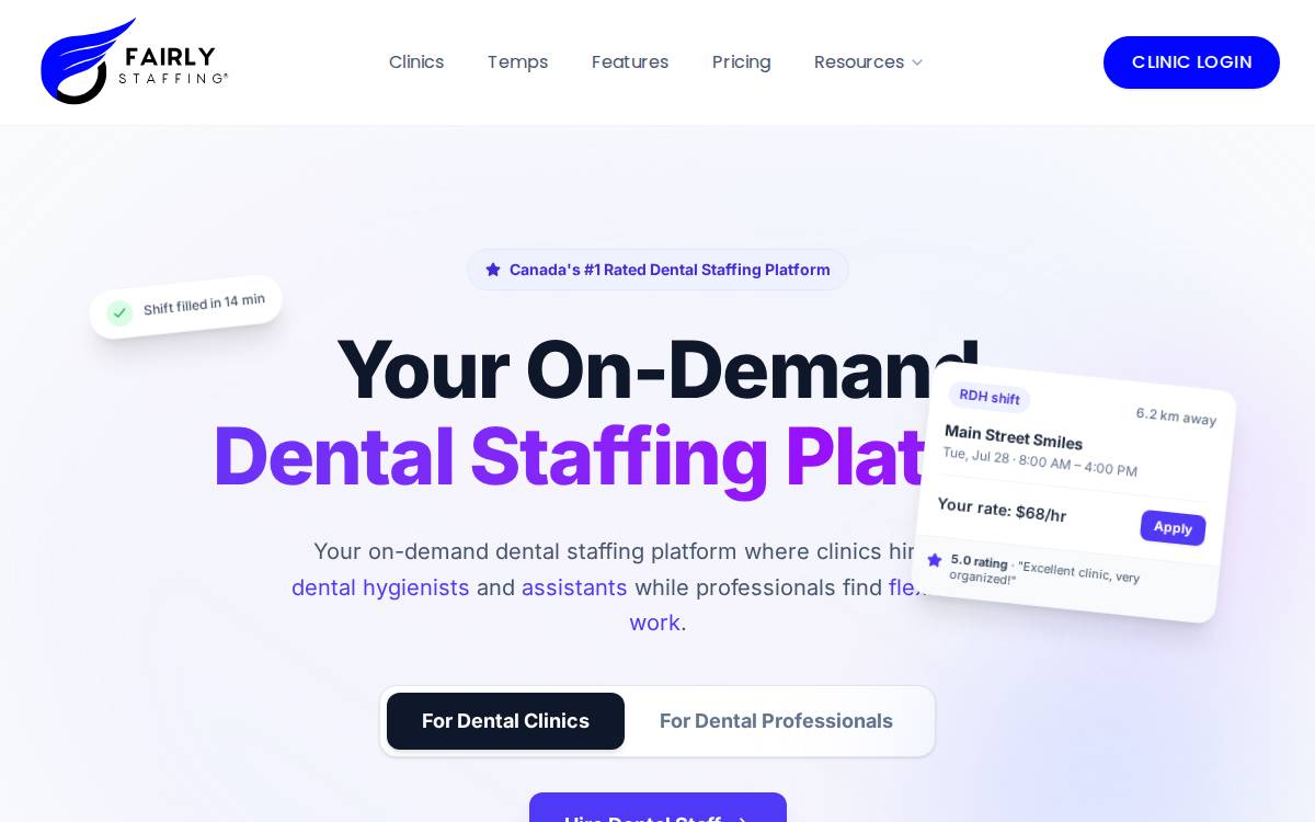 Fairly Staffing website preview