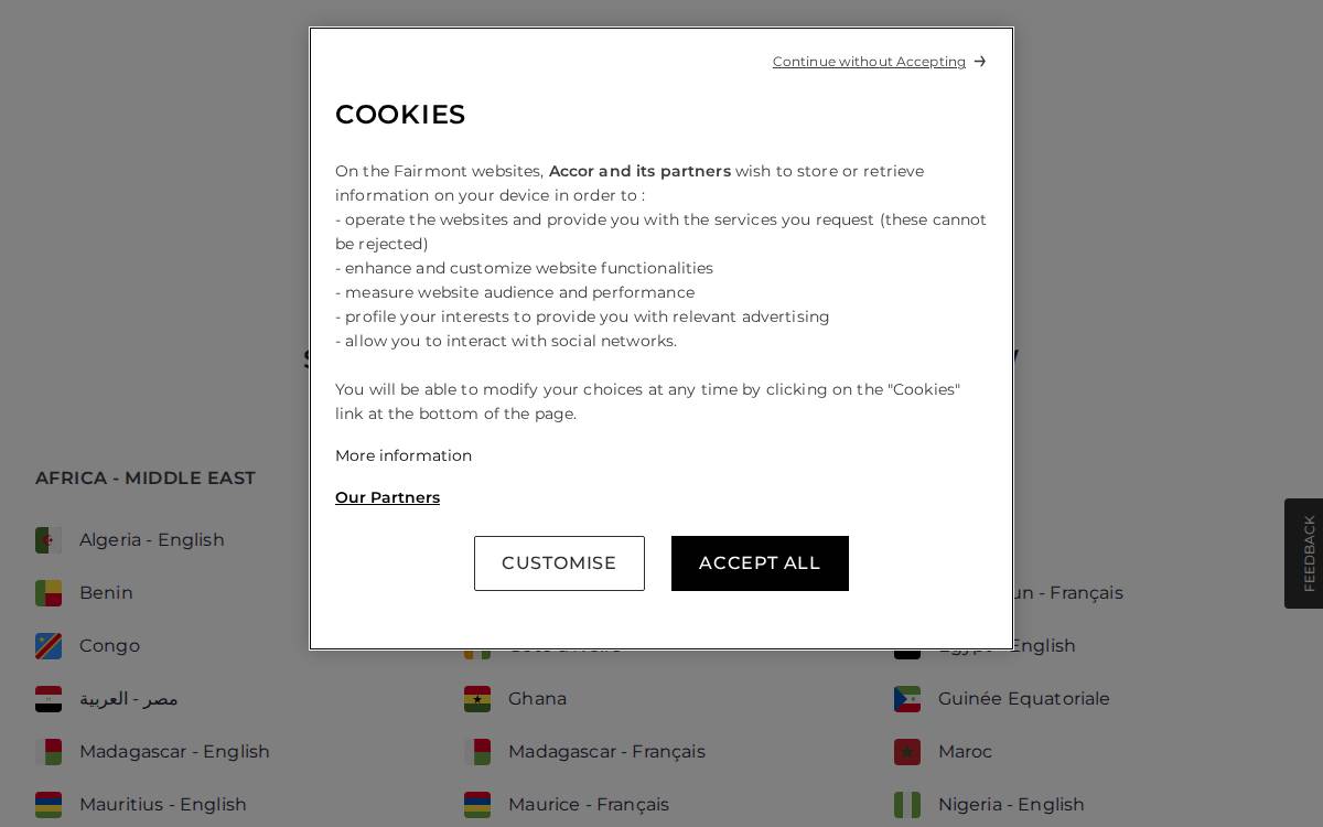 Fairmont website preview