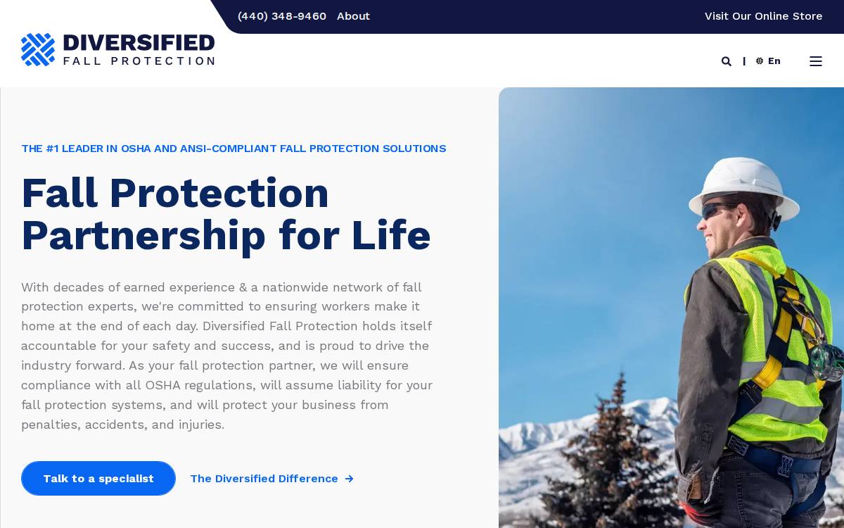 Fallprotect website preview