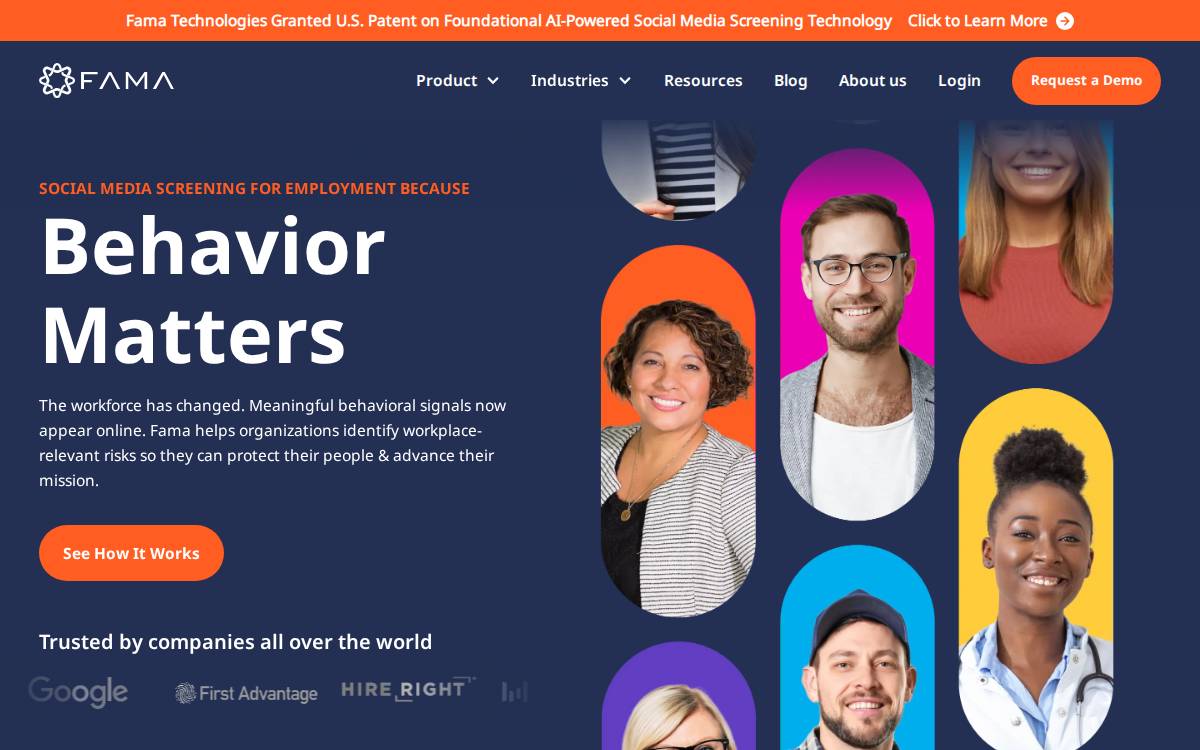 Fama website preview