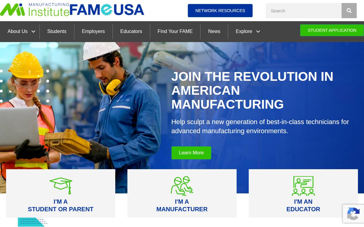 FAME USA website preview
