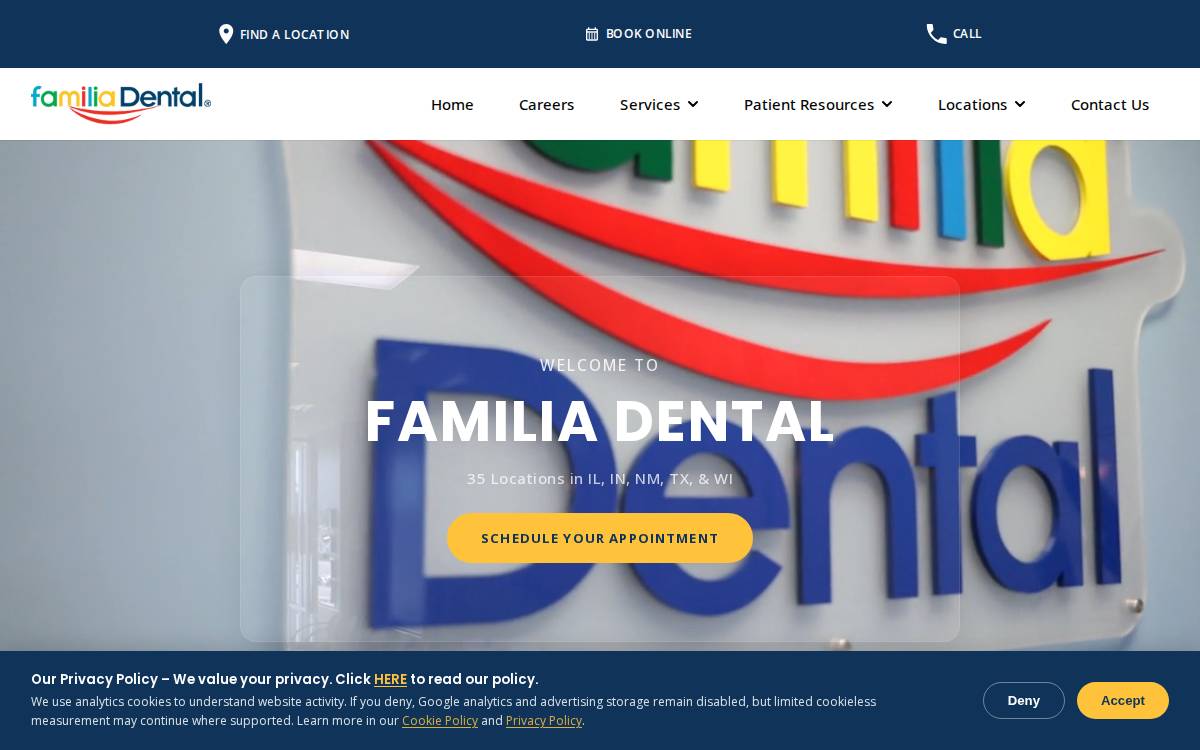 Familia Dental website preview