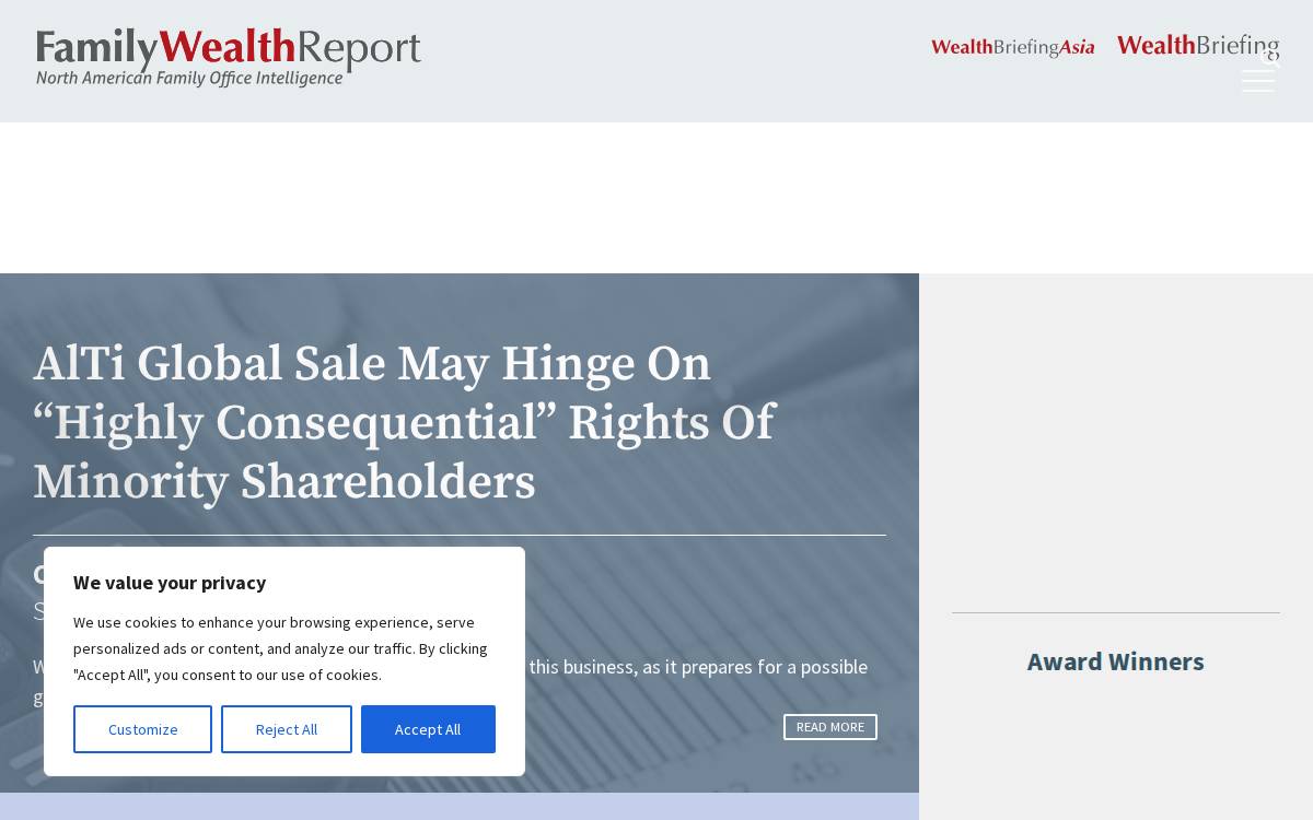 Familywealthreport website preview
