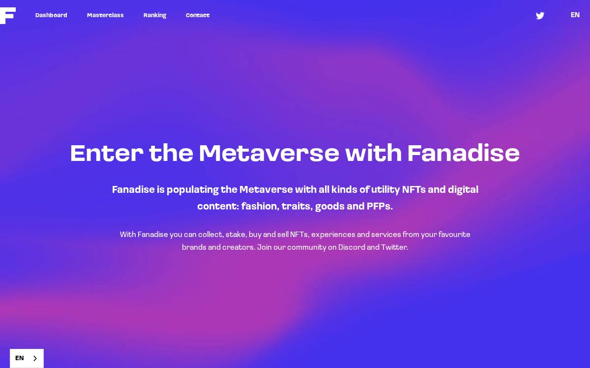 Fanadise website preview