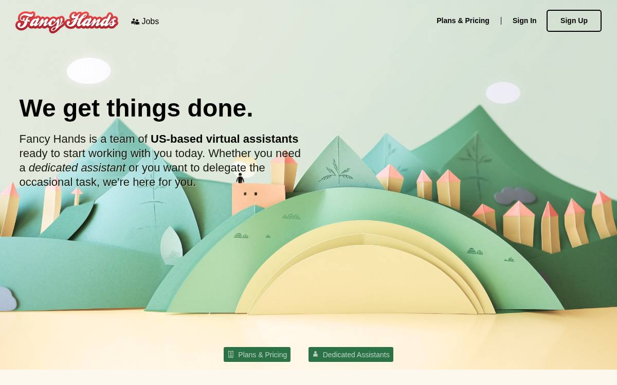 Fancy Hands website preview