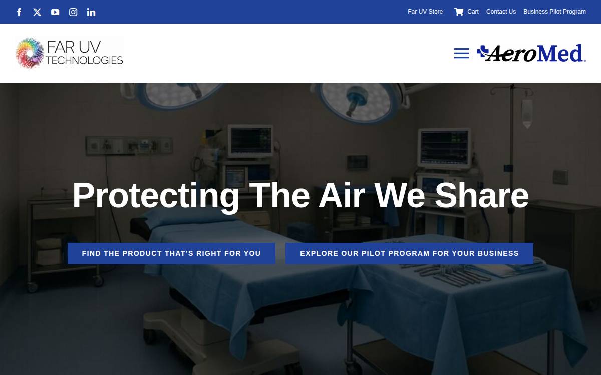Far UV Technologies website preview
