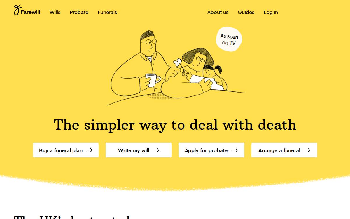 Farewill website preview