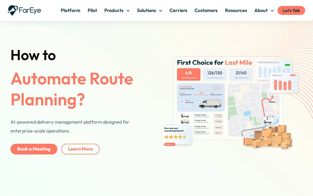 Fareye website preview