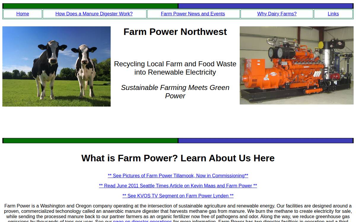 Farm Power website preview