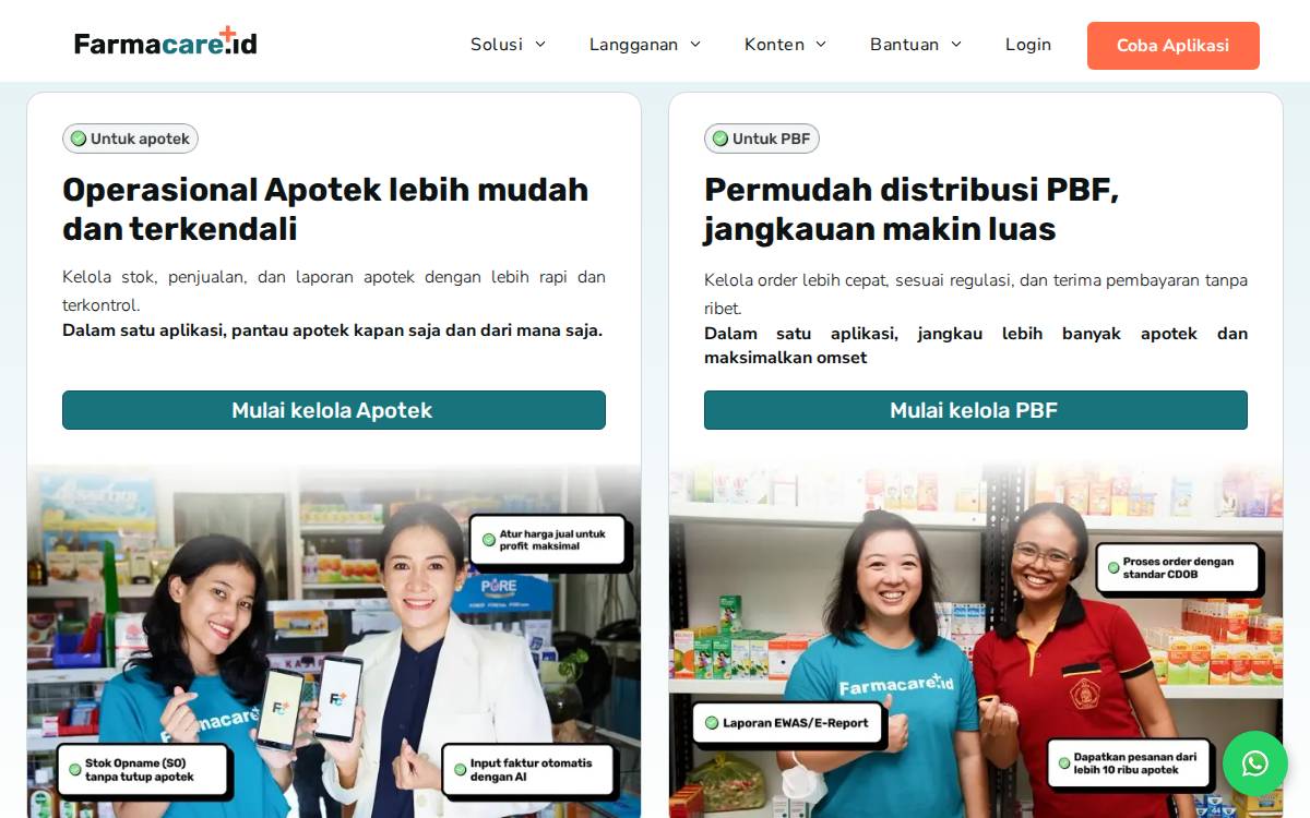 Farmacare website preview