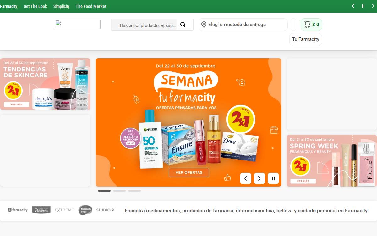 Farmacity website preview