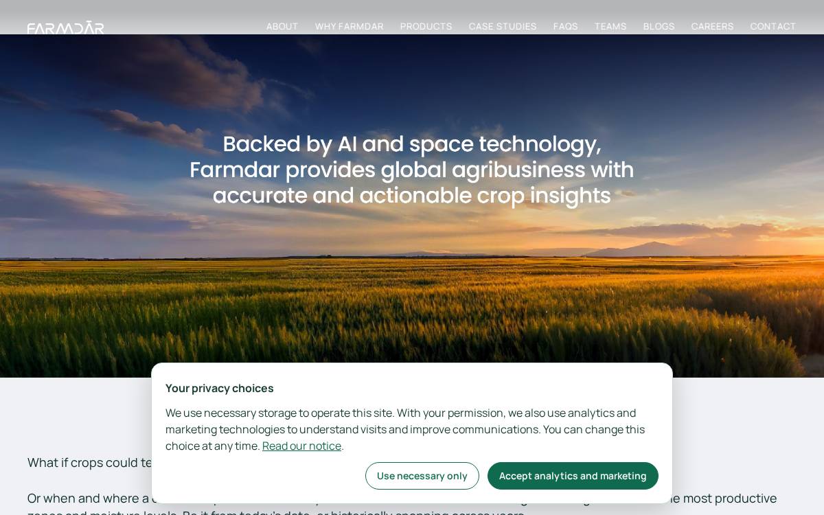 Farmdar website preview