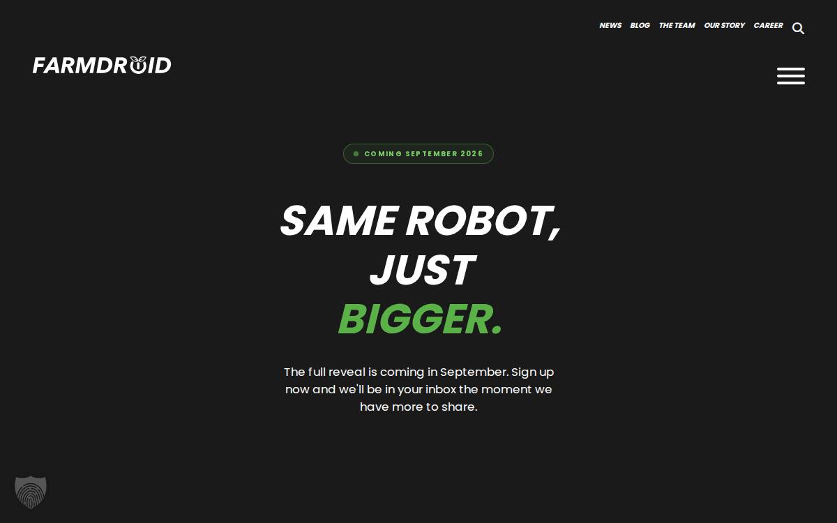 Farmdroid website preview