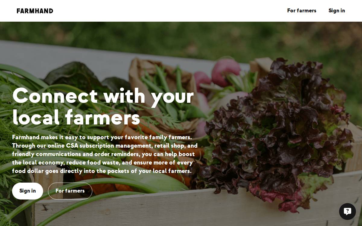 Farmhand website preview