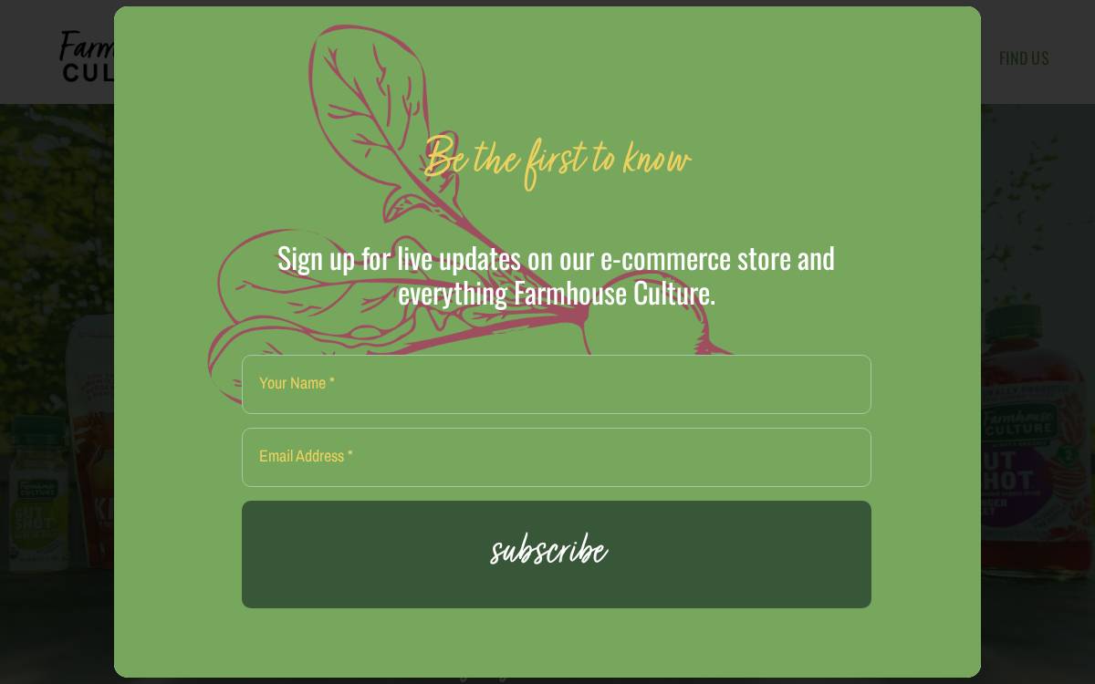 Farmhouse Culture website preview