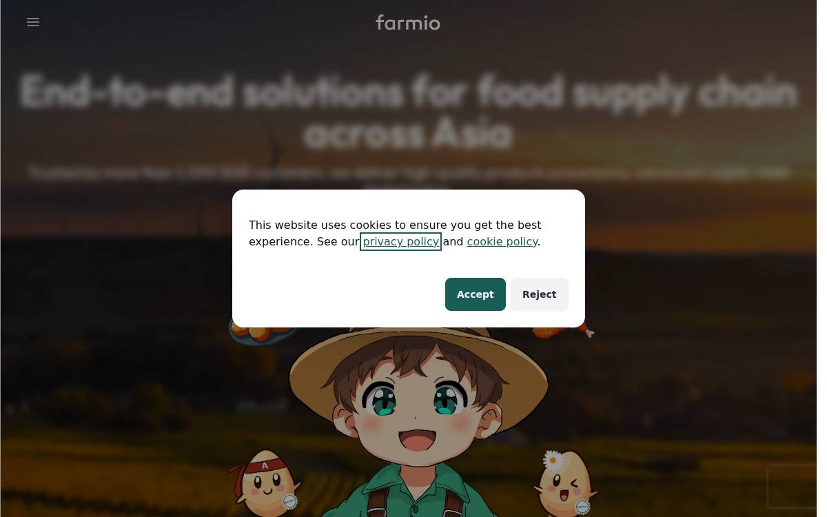 Farmio website preview