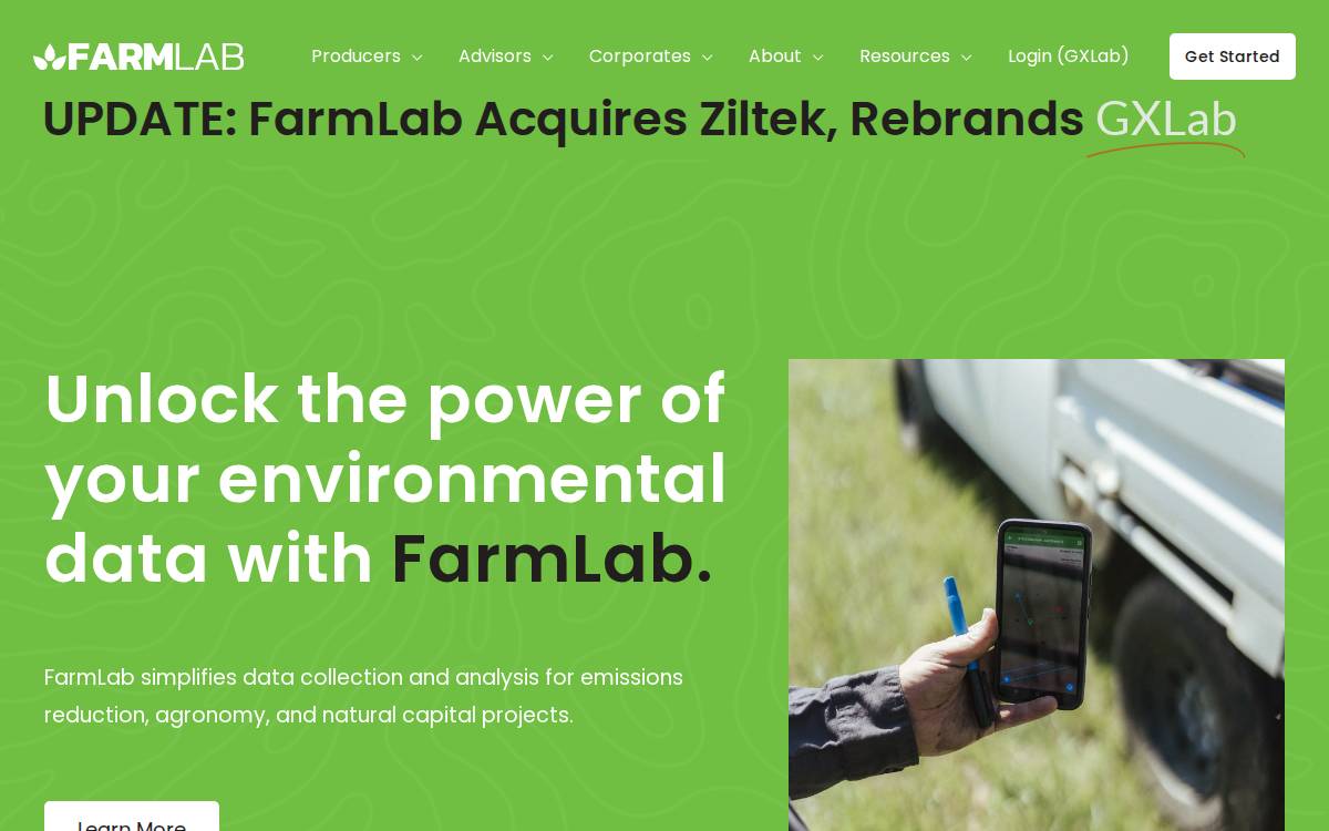 Farmlab website preview