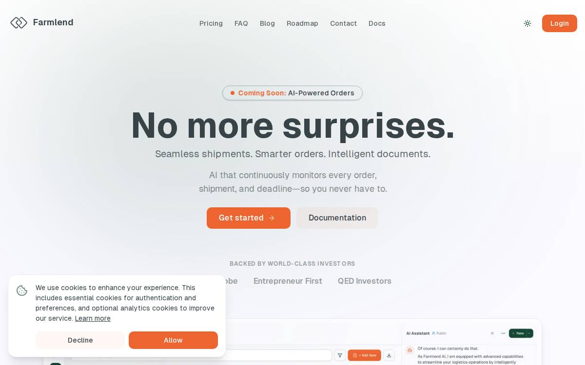 Farmlend website preview