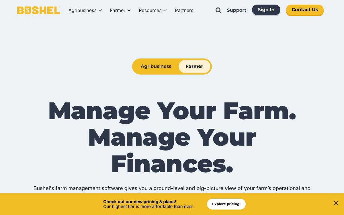 FarmLogs website preview