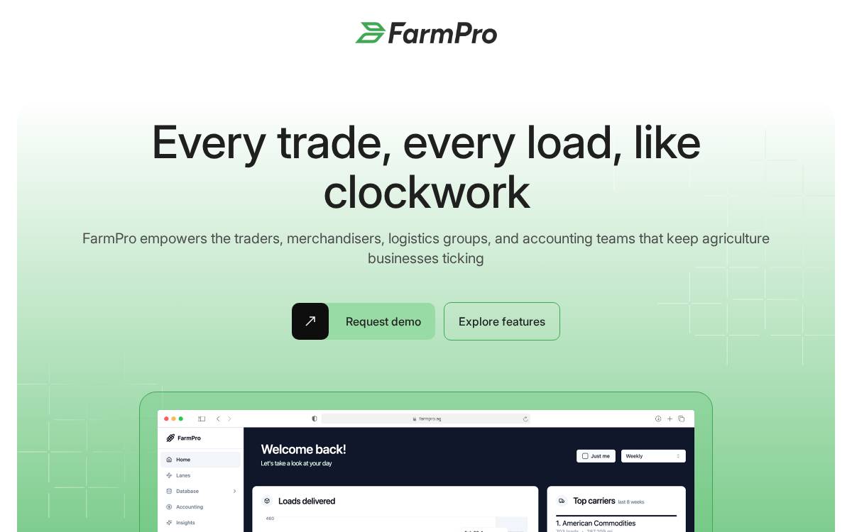 Farmpro website preview