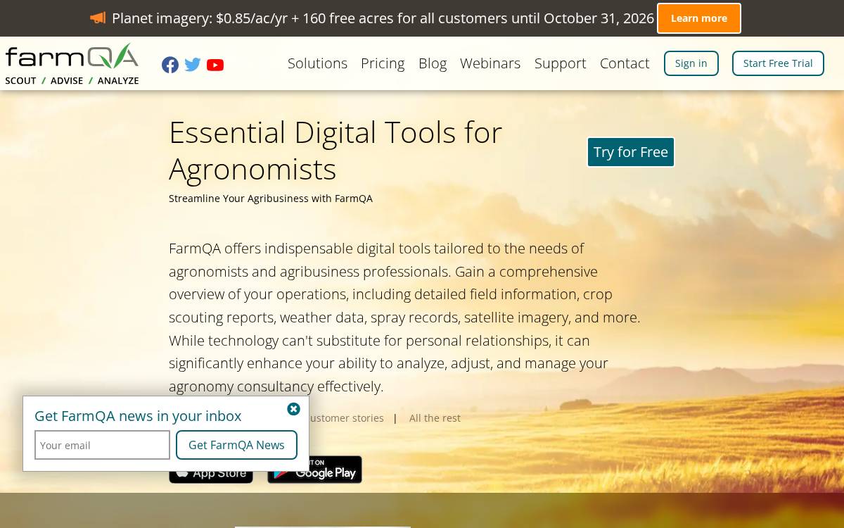 FarmQA website preview
