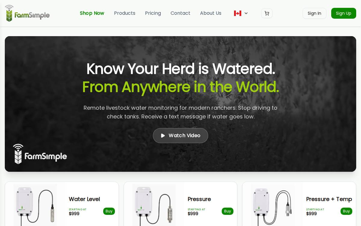 FarmSimple Solutions website preview