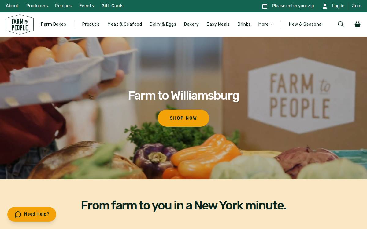 Farm to People website preview