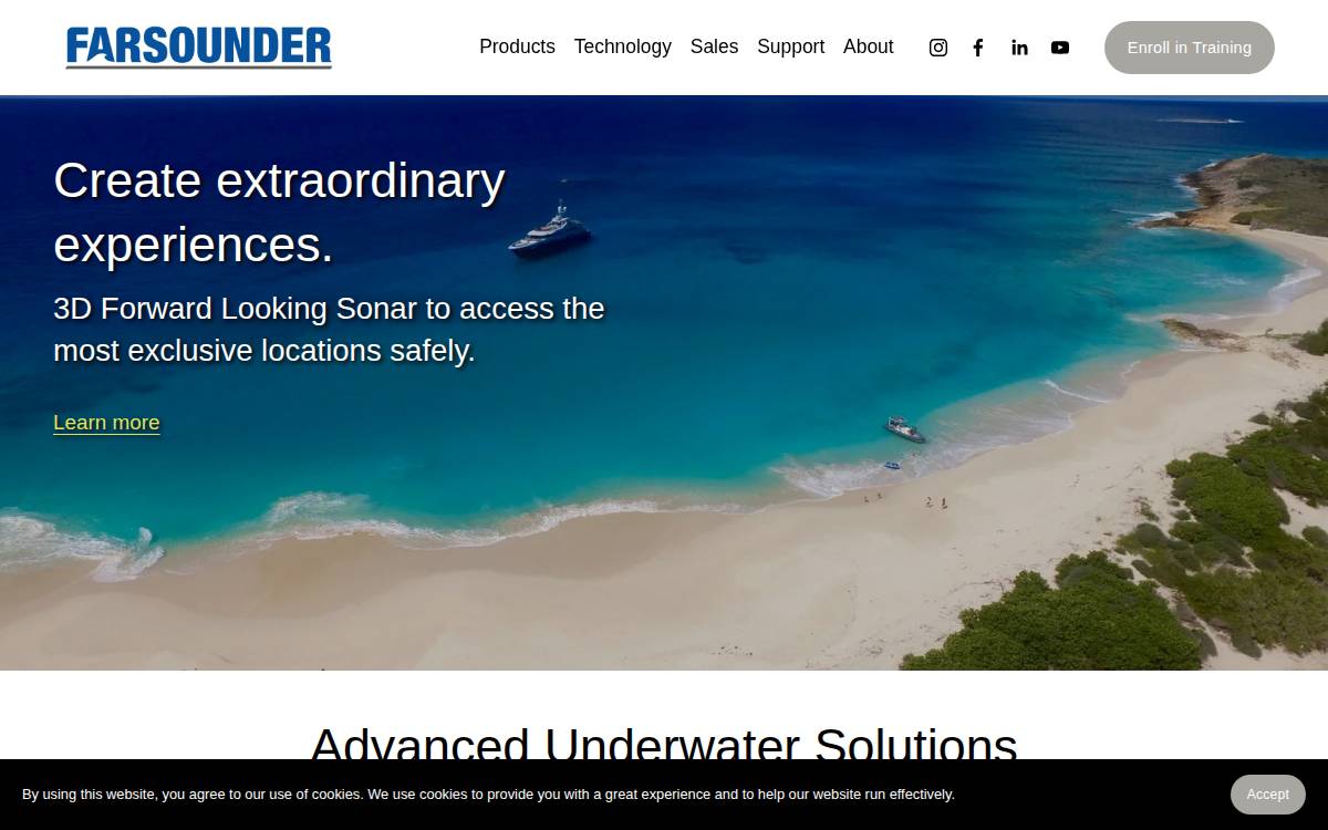 Farsounder website preview