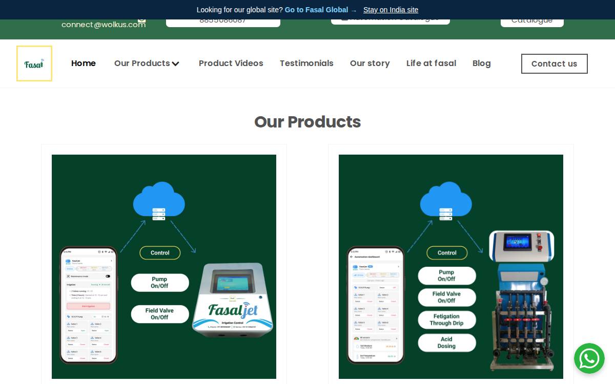 Fasal website preview