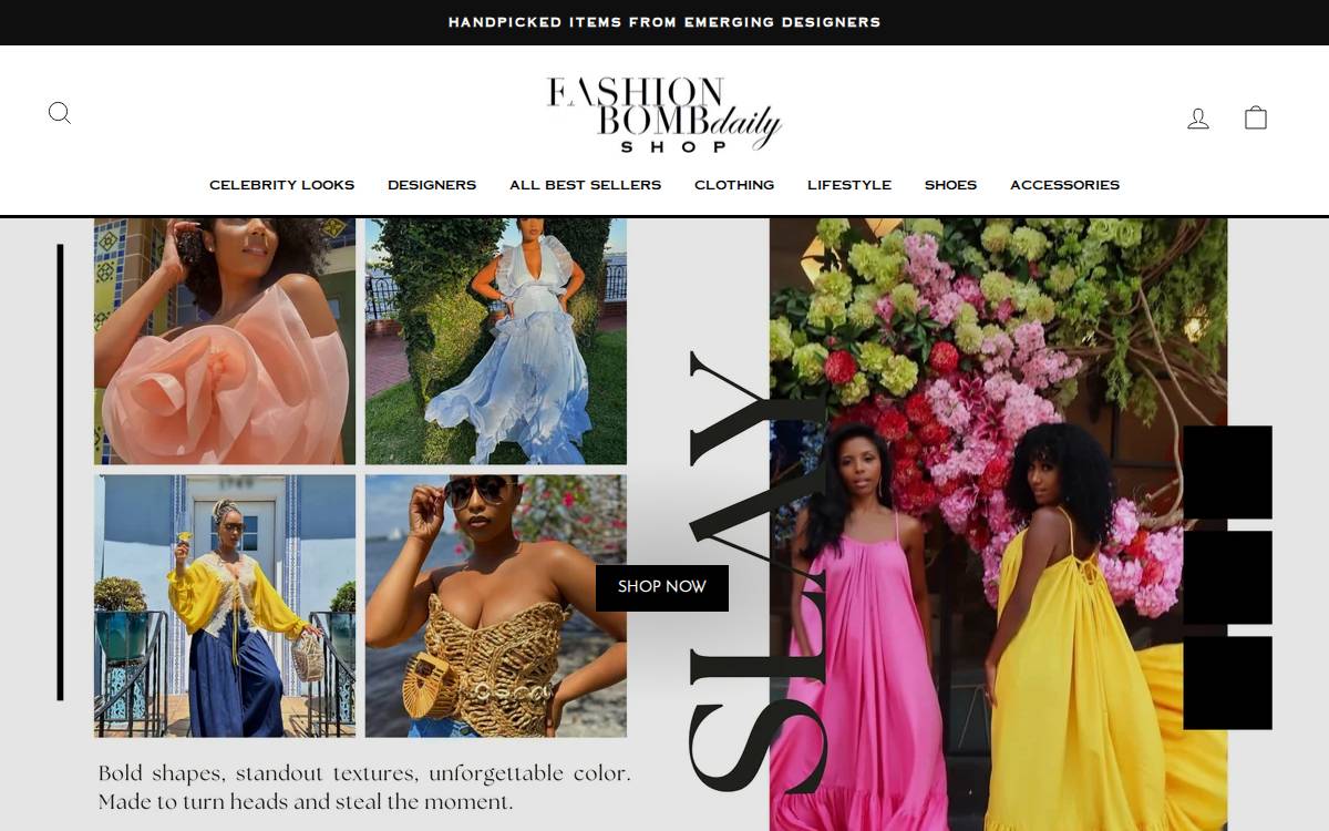 Fashion Bomb World website preview