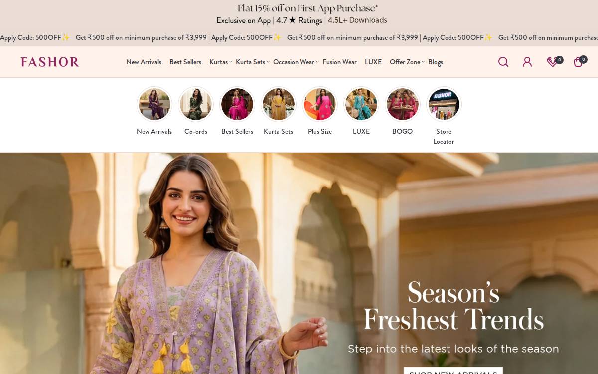 Fashor website preview