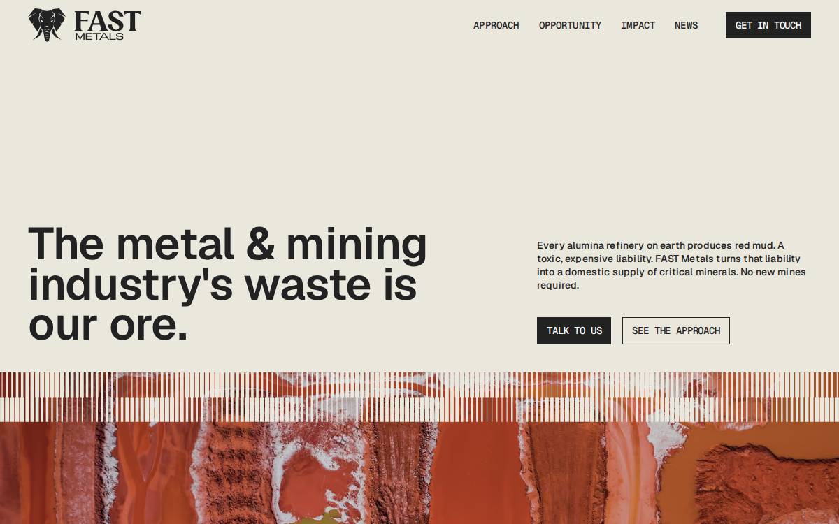 FAST Metals website preview