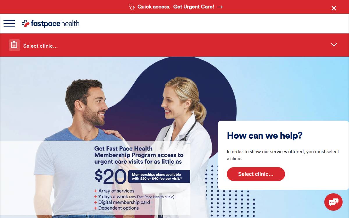 Fast Pace Health website preview