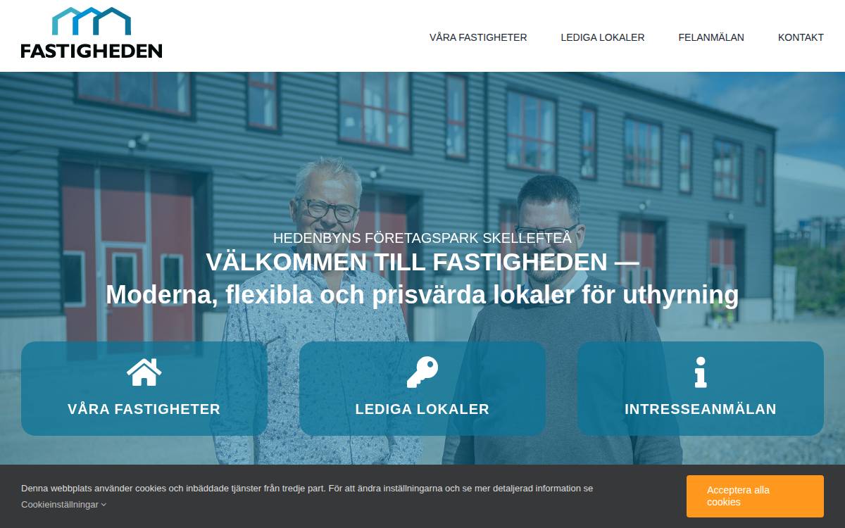 Fastigheden website preview
